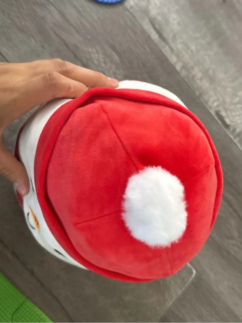 Squishmallows Plush Snowman Hat in Red and White